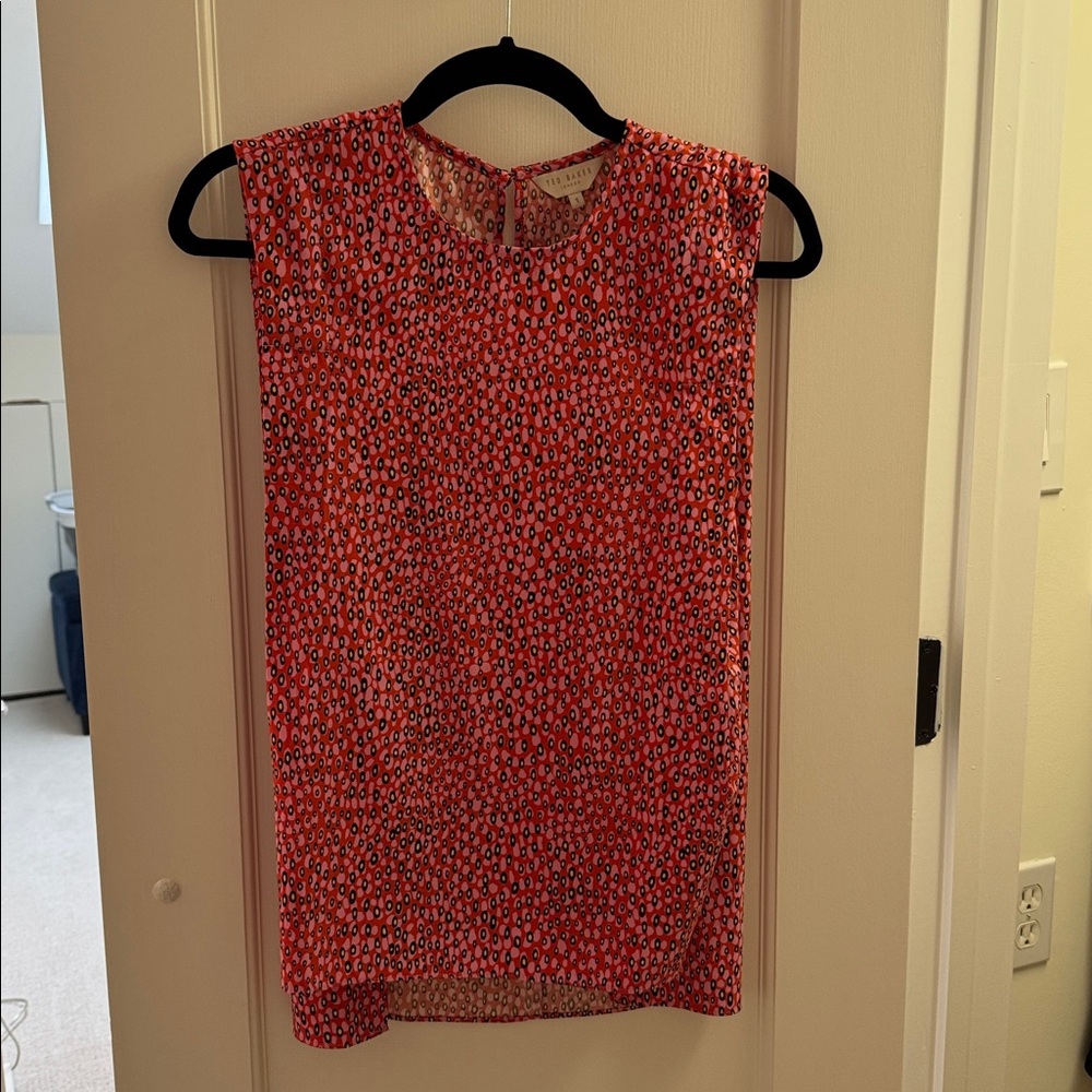 Ted Baker Red and Pink Patterned Blouse